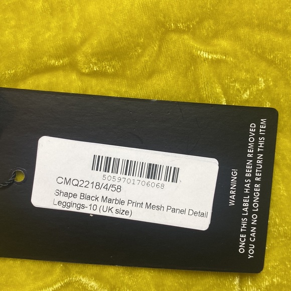 Black marble print mesh leggings and top set - Picture 6 of 7